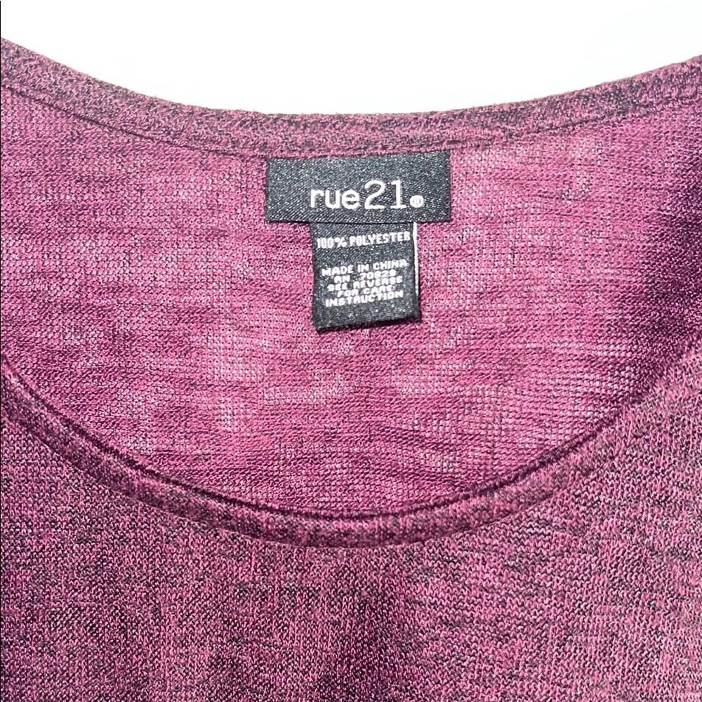 Rue21 Deep Purple Long Sleeve Top - Picture 2 of 10